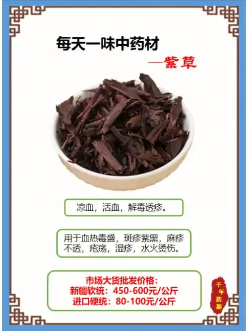 每天学习一味中草药紫草