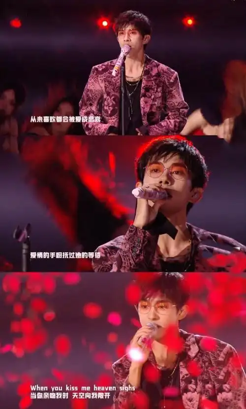 回归爱豆身份的易烊千玺##易烊千玺在玫瑰花雨里美得我心颤