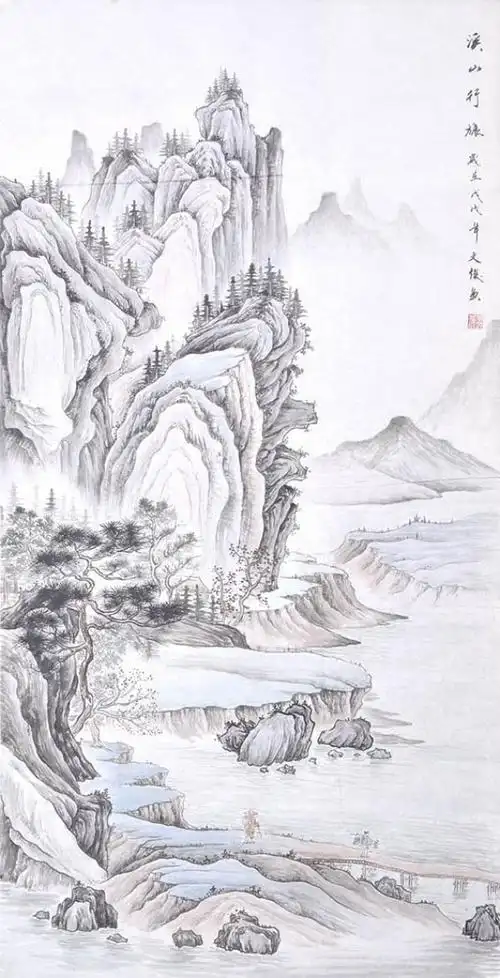 20幅国画手机壁纸打开手机看山见水