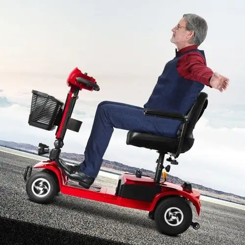 四轮老年双人电动代步成人残疾人中型电瓶助力老年代步车