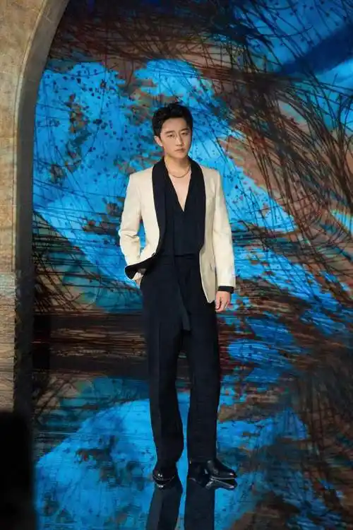 黄轩戴耳环了##黄轩红毯穿金戴银