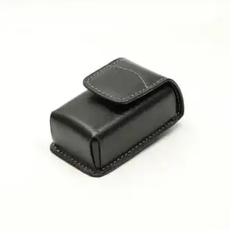 mincity折叠老视镜盒 折叠老花镜眼镜盒 可穿皮带吸铁眼镜皮盒  男女