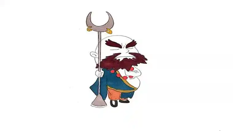 鲁智深简笔画卡通q版简笔画花和尚鲁智深鲁智深彩色简笔画卡通水浒传