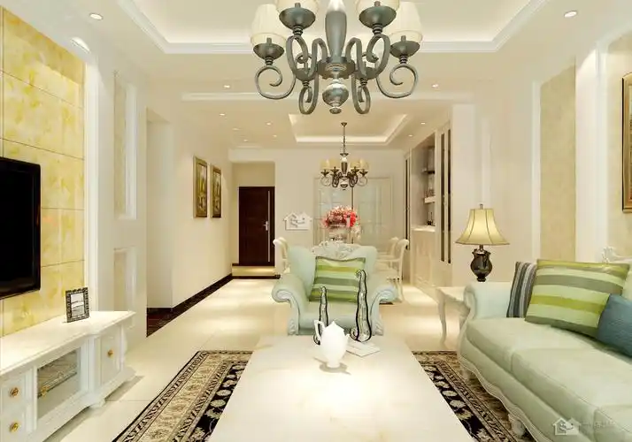 花果园欧式126平米三房二厅二卫装修案例