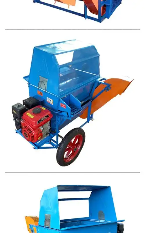 干湿两用稻麦脱粒机小型水稻脱粒机打谷机农用自动分离排草收割机脱粒