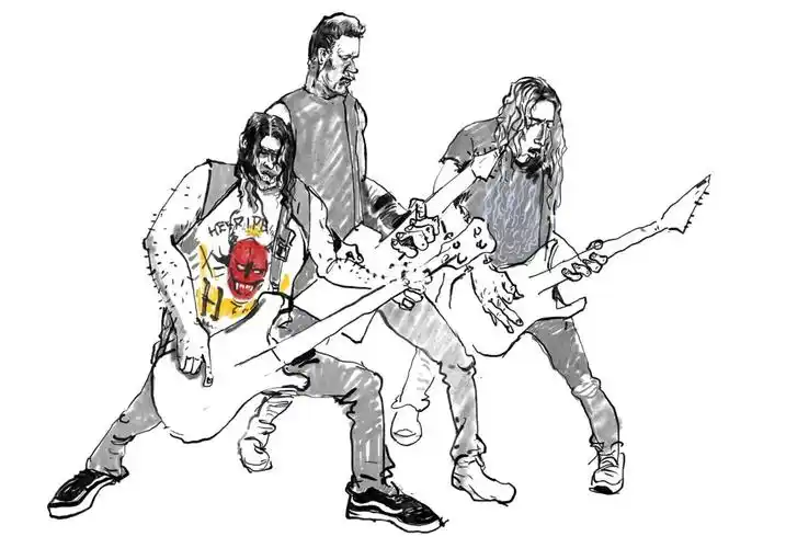 重金属  #摇滚  #摇滚乐队  #插画  #metallica