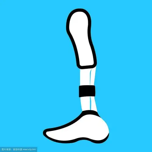 腿部假肢标志和图标网络假肢