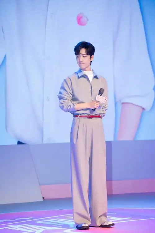 肖战灰色衬衫清爽帅气写真99