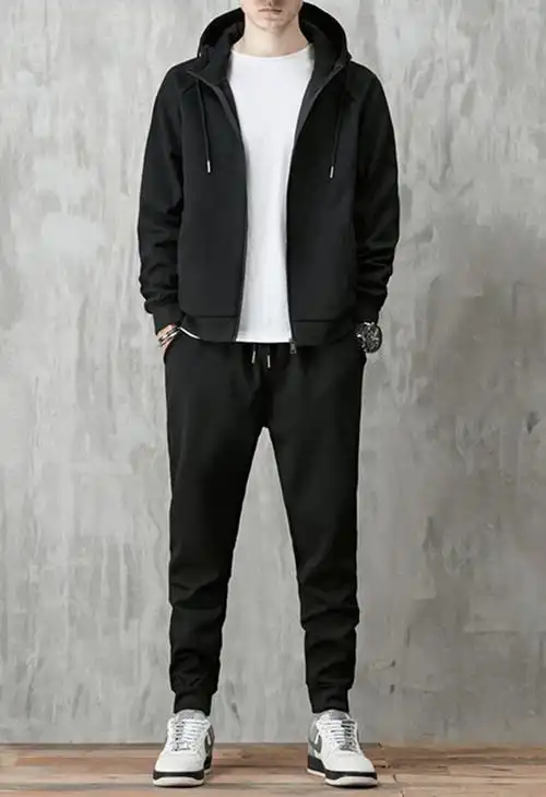 男士套装春秋季新款潮流时尚青少年卫衣套装男生运动套装男装搭配