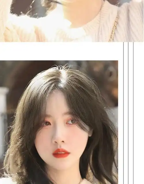 aidahngj八字刘海假发女自然前额仿真无痕两侧修颜补发法式中分假刘海