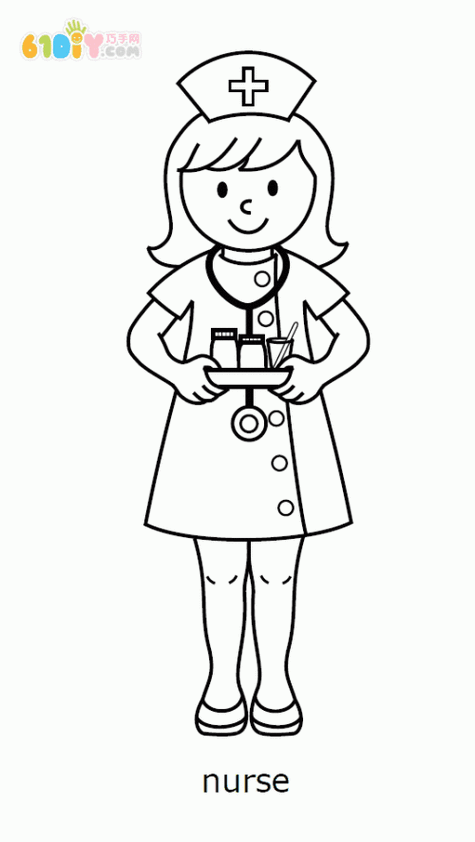 幼儿园简笔画女医生