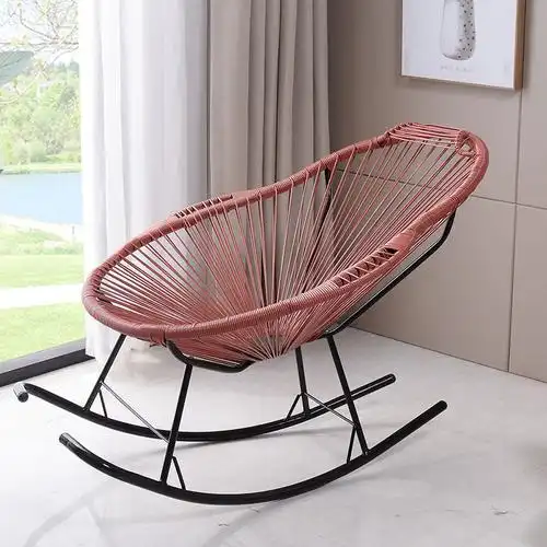 摇摇椅懒人沙发彩色网红摇椅大人成人阳台休闲家用藤编藤椅懒人椅