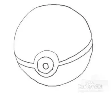 精灵球怎么画