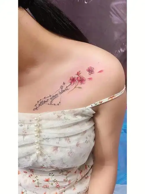 锁骨纹身女生锁骨纹身图案