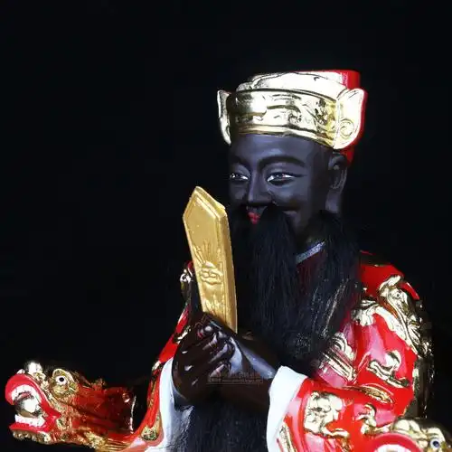 12寸城隍神像王爷肤色道教风水工艺品摆件树脂摆件