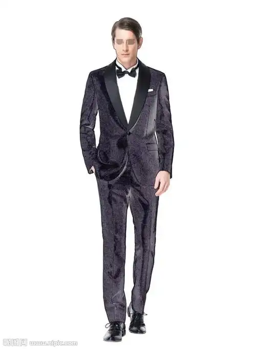 青果领单粒扣服装效果图西服设计图__服装设计_广告设计_设计图库_昵