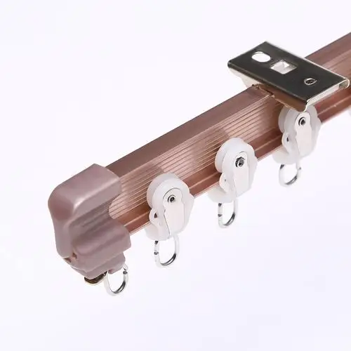 窗帘轨道_铝合金窗帘双轨直轨侧装窗帘滑道静音导轨滑轨 - 阿里巴巴