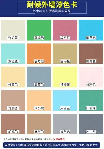 九月六号外墙漆室外乳胶漆墙漆彩色防水防晒耐候性好油漆外墙涂料深奶