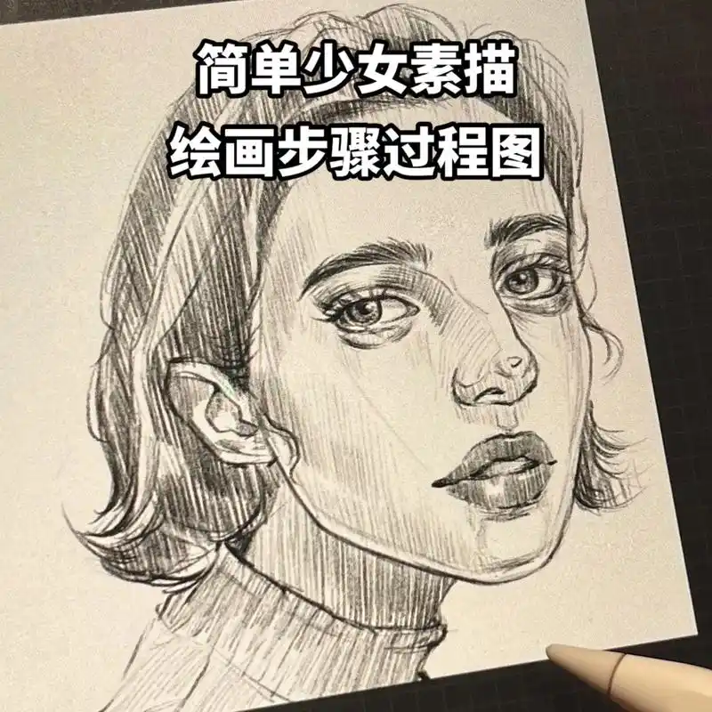 新手教程 | 少女头像绘画四步法.超简单的人物小头像画法,步 - 抖音