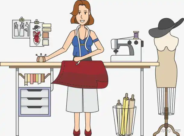 手工定制成衣裁缝店png素材透明免抠图片其他元素