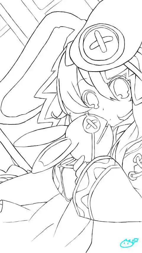 果冻线稿动漫黑白素材插画手帐