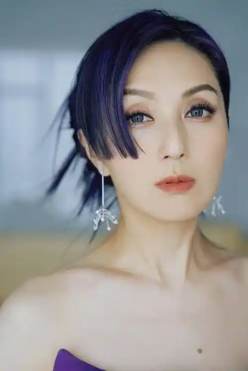 杨千嬅出席央视财经晚会 紫色抹胸造型温婉大气_魅力_礼服_气息