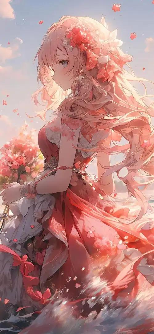 二次元唯美少女插画#ai绘画##高清壁纸精选