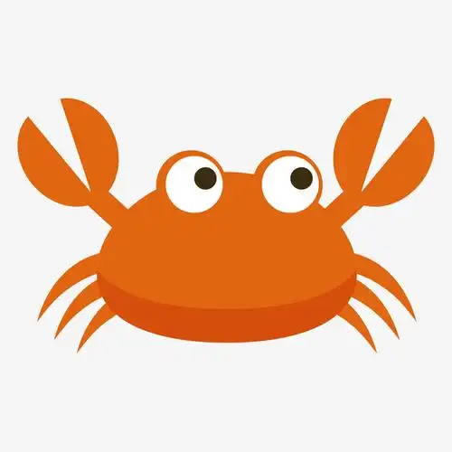 卡通螃蟹矢量图下载