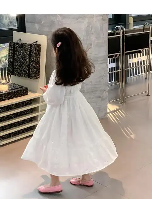 女童连衣裙2024夏季新款洋气童装公主裙时髦儿童仙女裙宝宝裙子潮