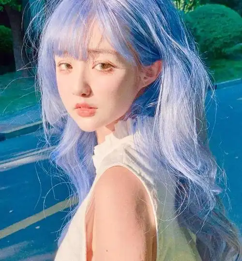 神明偏爱蓝色,女生头像