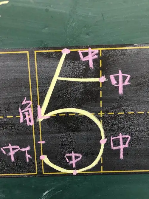 (四)数字5的正确书写方式