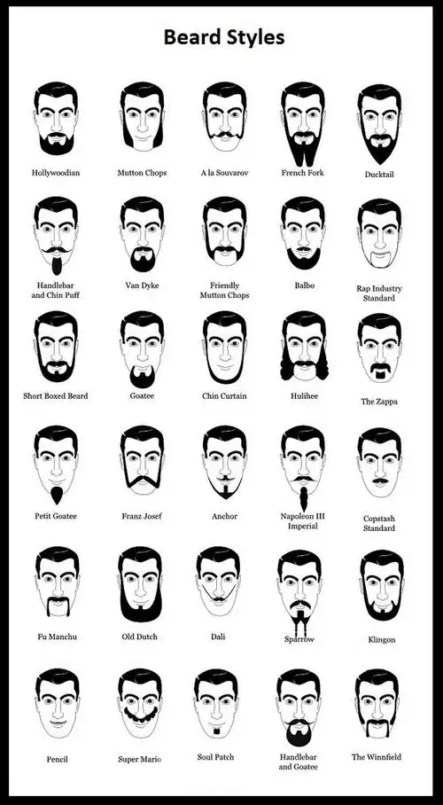 胡子名称大汇总你见过这么多种胡子么