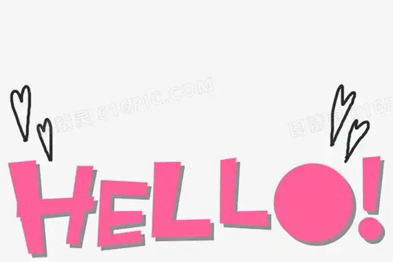 卡通图标矢量图英文设计  创意hello