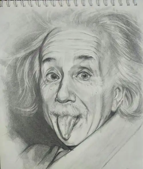 素描~搞怪的爱因斯坦