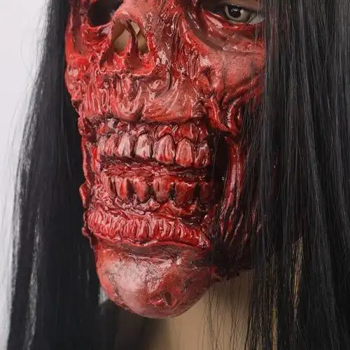 恐怖面具鬼脸头套吓人鬼节搞怪鬼脸万圣节鬼屋派对装道具密室逃脱rush