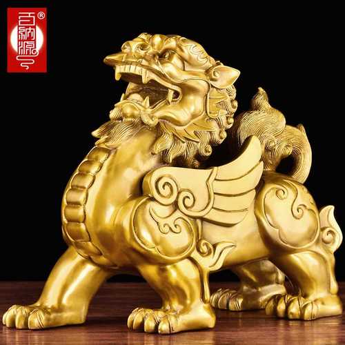 百纳源貔貅摆件一对大号皮休貔恘天禄皮办公室桌面装饰摆件