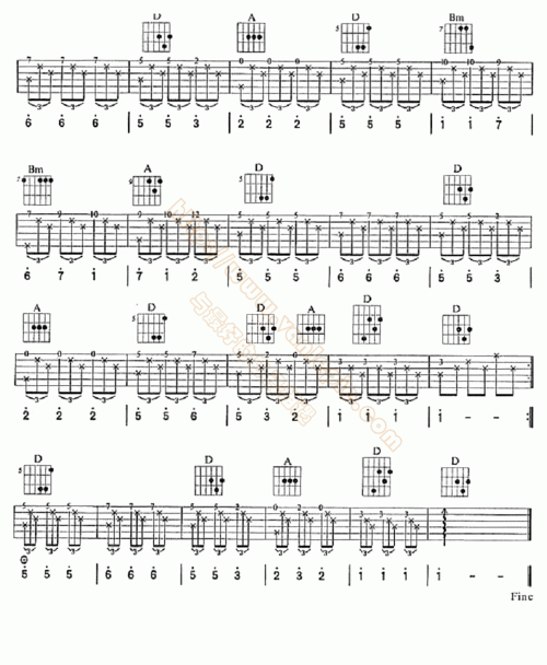 秋蝉 吉他谱 -vanlepie-玩乐派