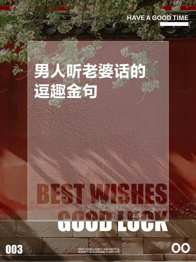 男人听老婆话的逗趣金句