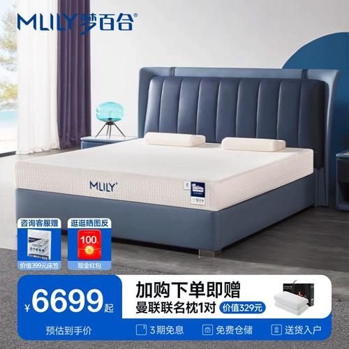 梦百合零压床垫硬垫记忆棉0压席梦思抑菌护脊弹簧双人加厚 韵梦