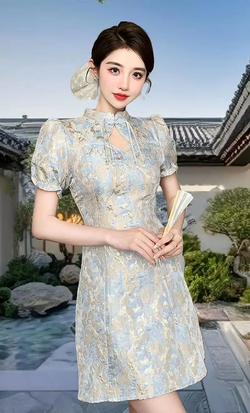 新中式改良旗袍连衣裙