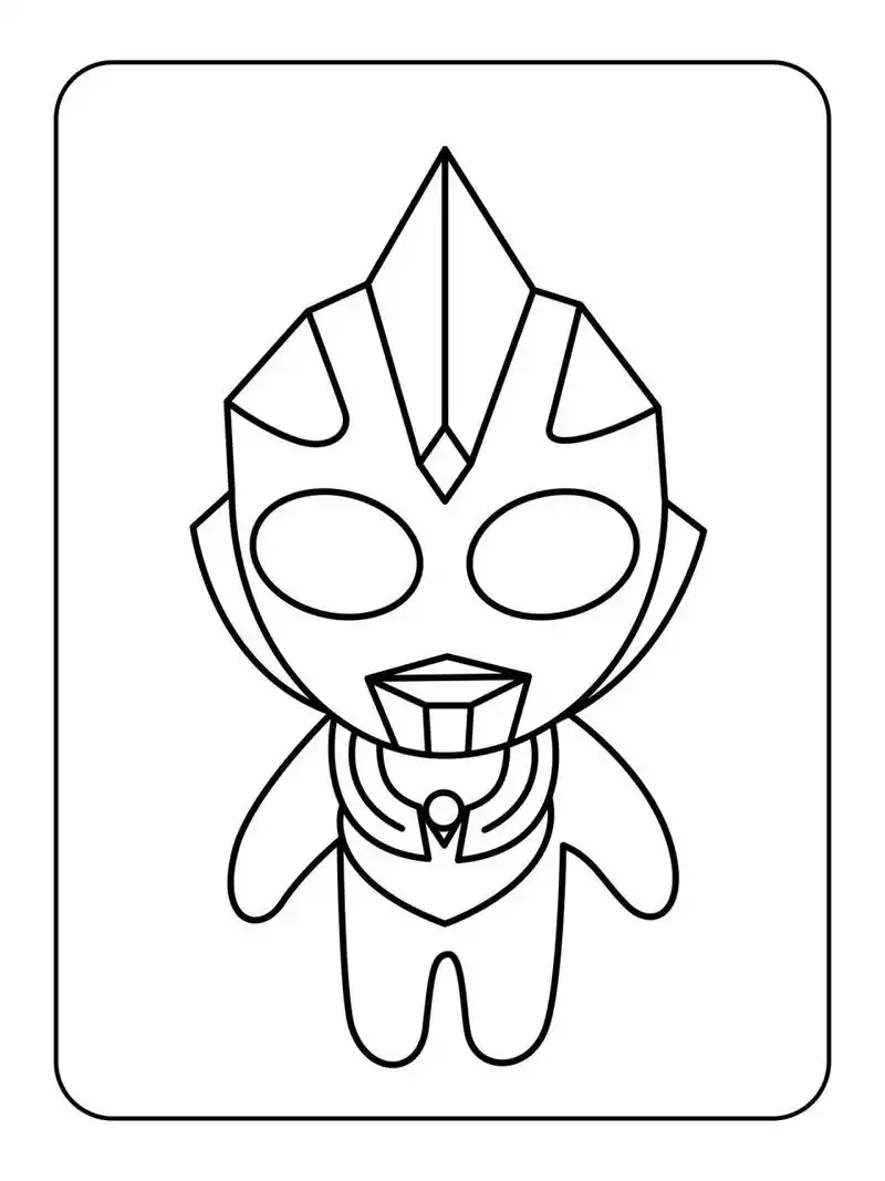 97超萌卡通奥特曼 | 简笔画涂色素材120页  用涂色的方式培养孩子的