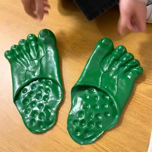 搞怪脚趾拖鞋整蛊真大脚鞋光脚赤脚大仙恶搞绿巨人五指头脚丫鞋