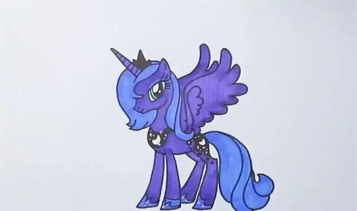 简笔画月亮公主颜色 简笔画图片大全-普车都