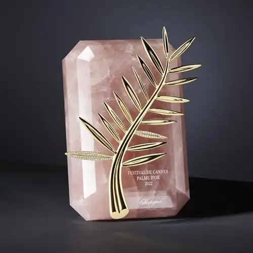 2枚满钻镶嵌的棕榈细叶!chopard 公布第75届戛纳电影节金棕榈奖奖杯-