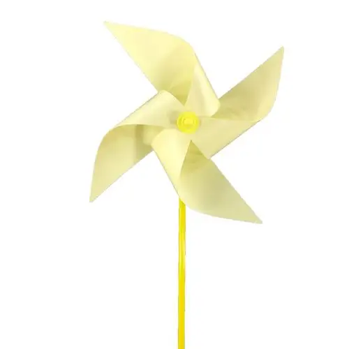 风车纯色懒人套装米黄色四叶小风车儿童玩具广告装饰带座风车
