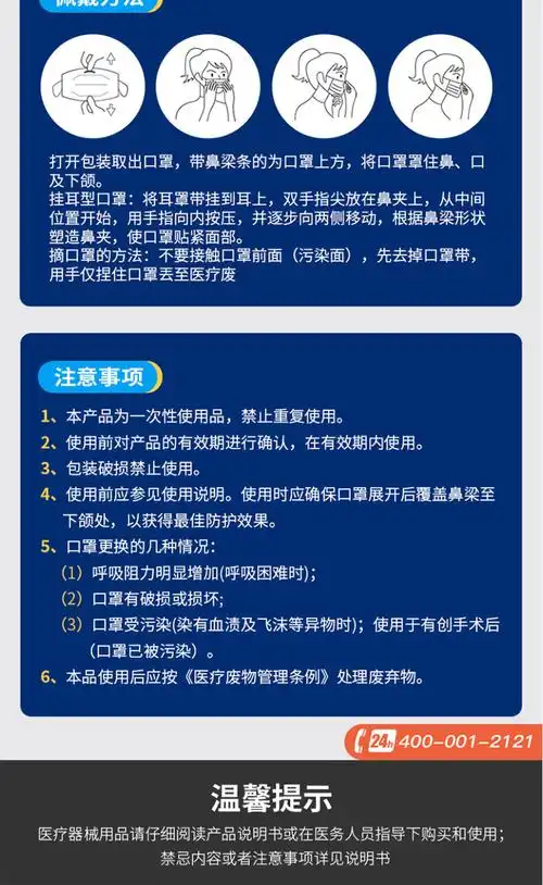 赛仁医用外科口罩14595cm无菌型医用口罩独立包装50片装50片装袋