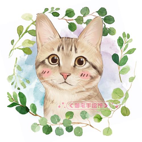 q版手绘头像宠物画像定制手绘猫咪logo图标设计卡通人物肖像约稿