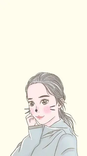 人物卡通唯美清新q图版本简约时尚布艺原创卡通漫画手绘插画动漫可爱