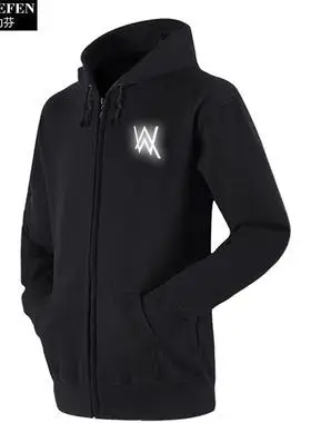 alan walker艾伦沃克dj夜光连帽开衫卫衣荧光衣服男女加绒款外套