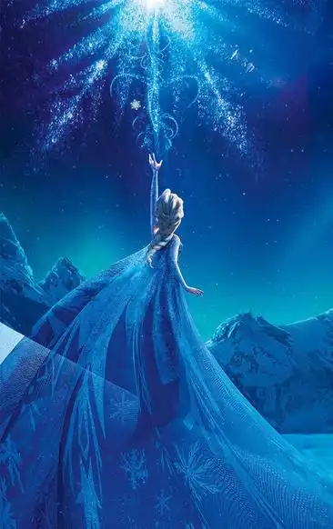 冰雪女王卡通h5背景